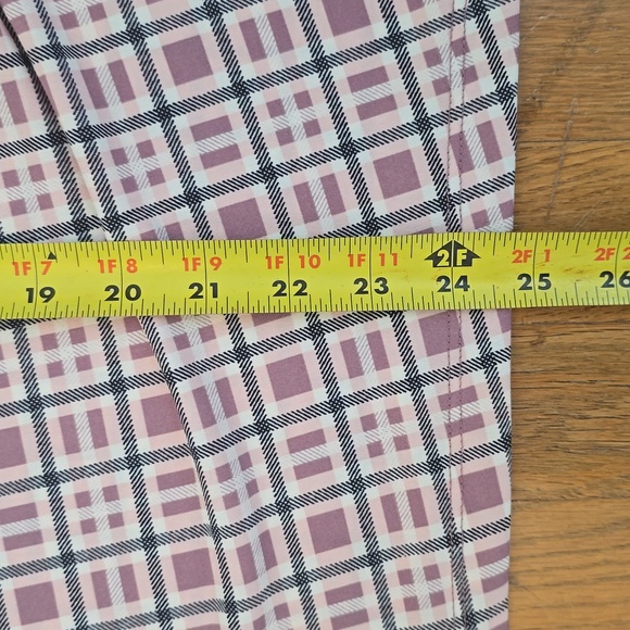 LIZ CLAIBORNE WOMEN'S ROSE AND PURPLE PLAID PULLOVER TOP SIZE LARGE - Picture 12 of 15